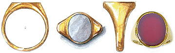 sketches and finished ring